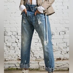 R13 Crossover Jean in Estill Blue